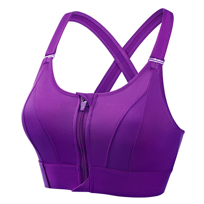 Lora - Zip Fit Sports Bra Anti-Sweat