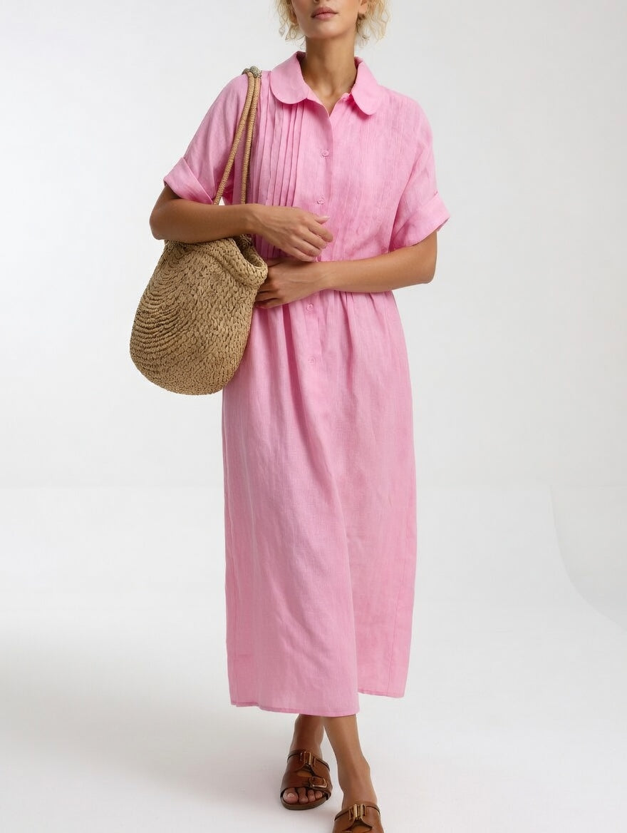 Lysandra — Flowing Summer Shirt Dress