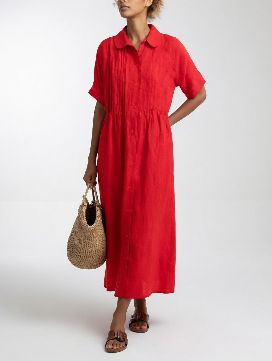 Lysandra — Flowing Summer Shirt Dress
