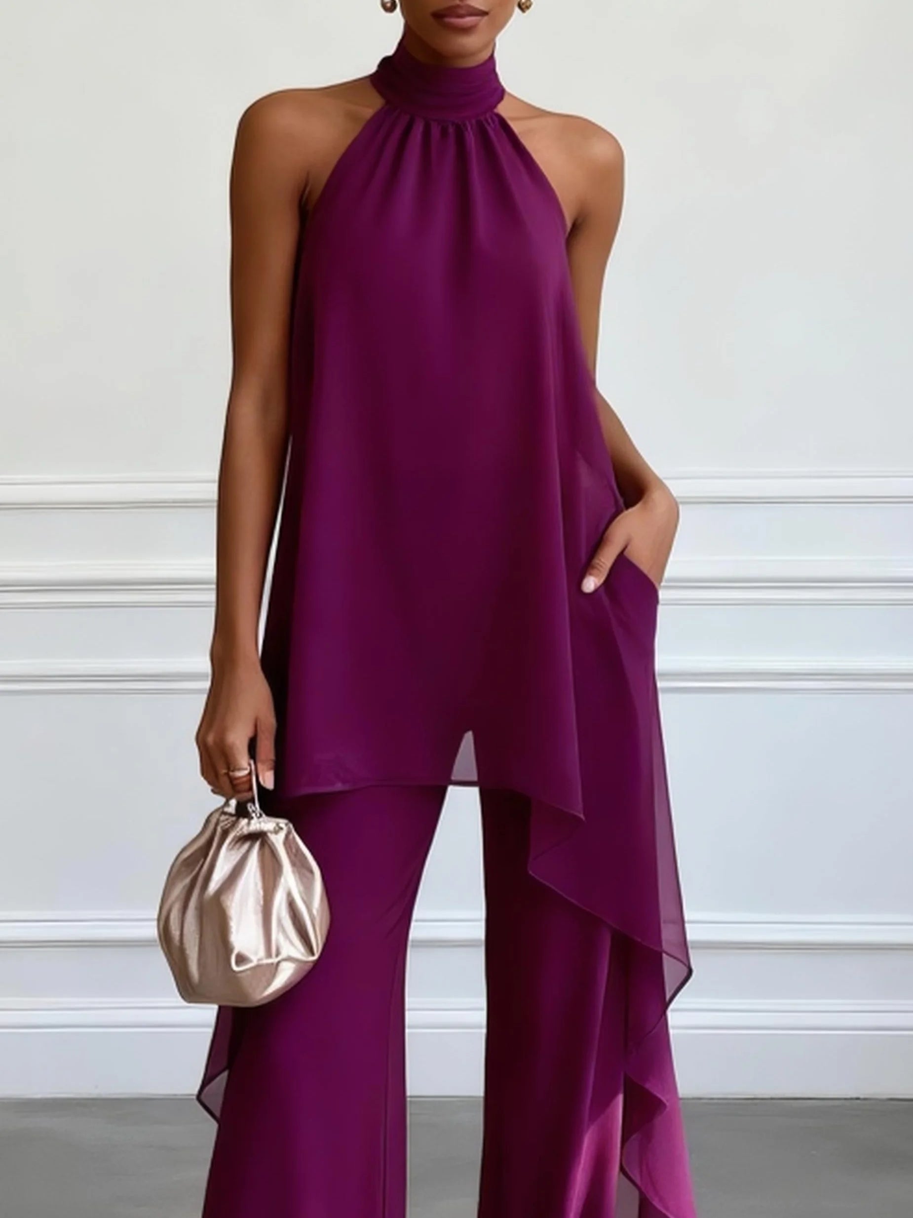 Natalie | Elegant Halter Set For Women