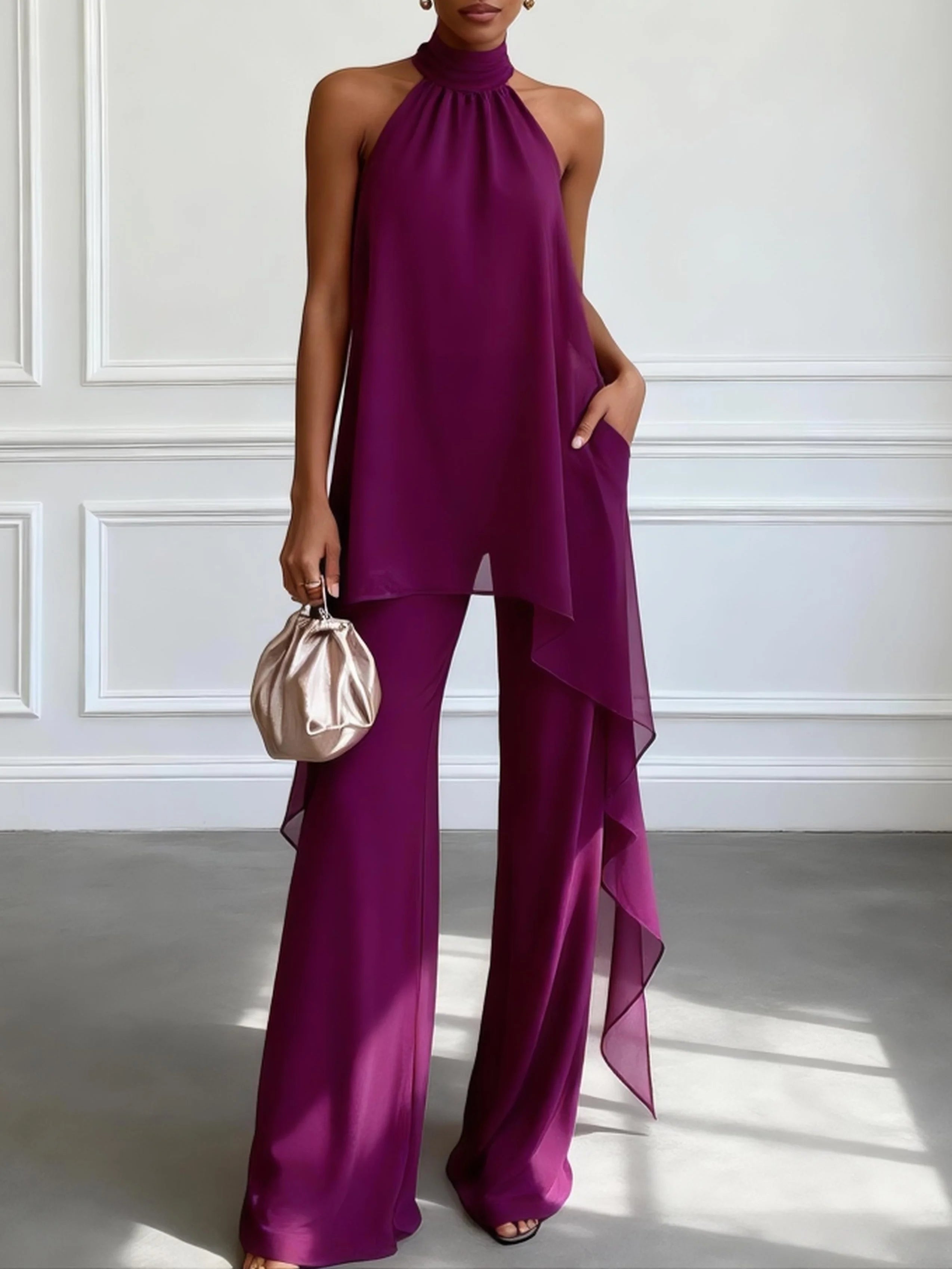 Natalie | Elegant Halter Set For Women