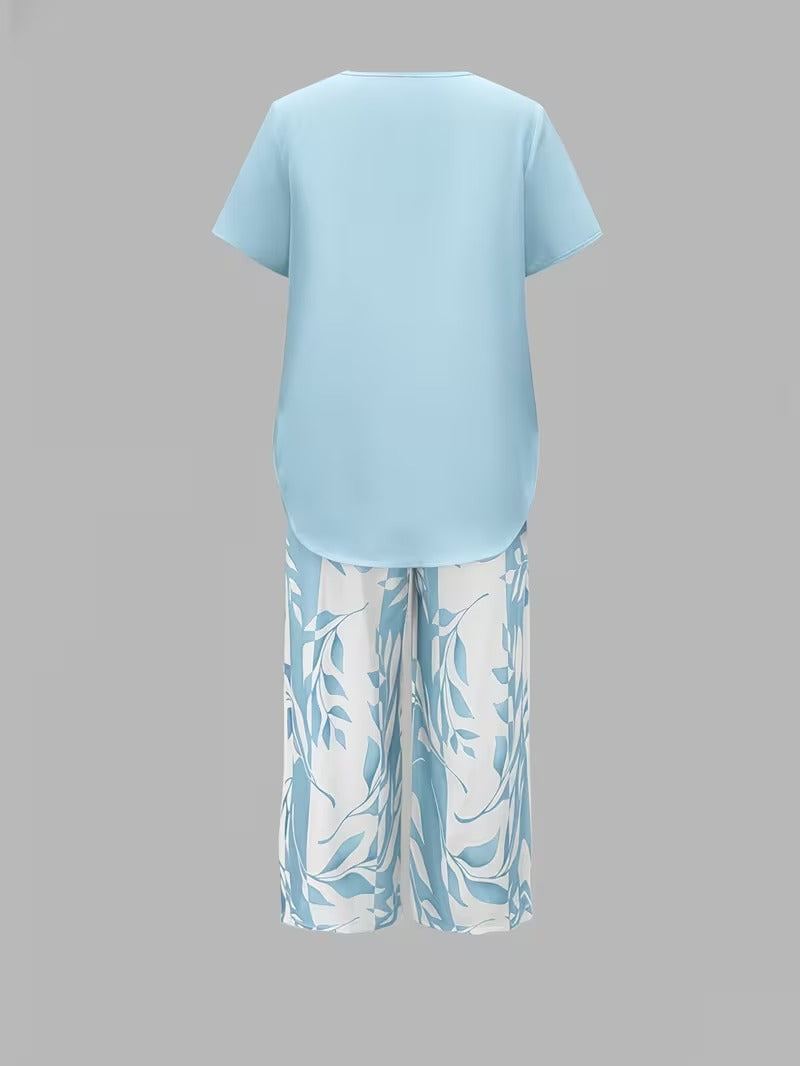 Arvessa | Casual Leaf Print Co-Ord Set
