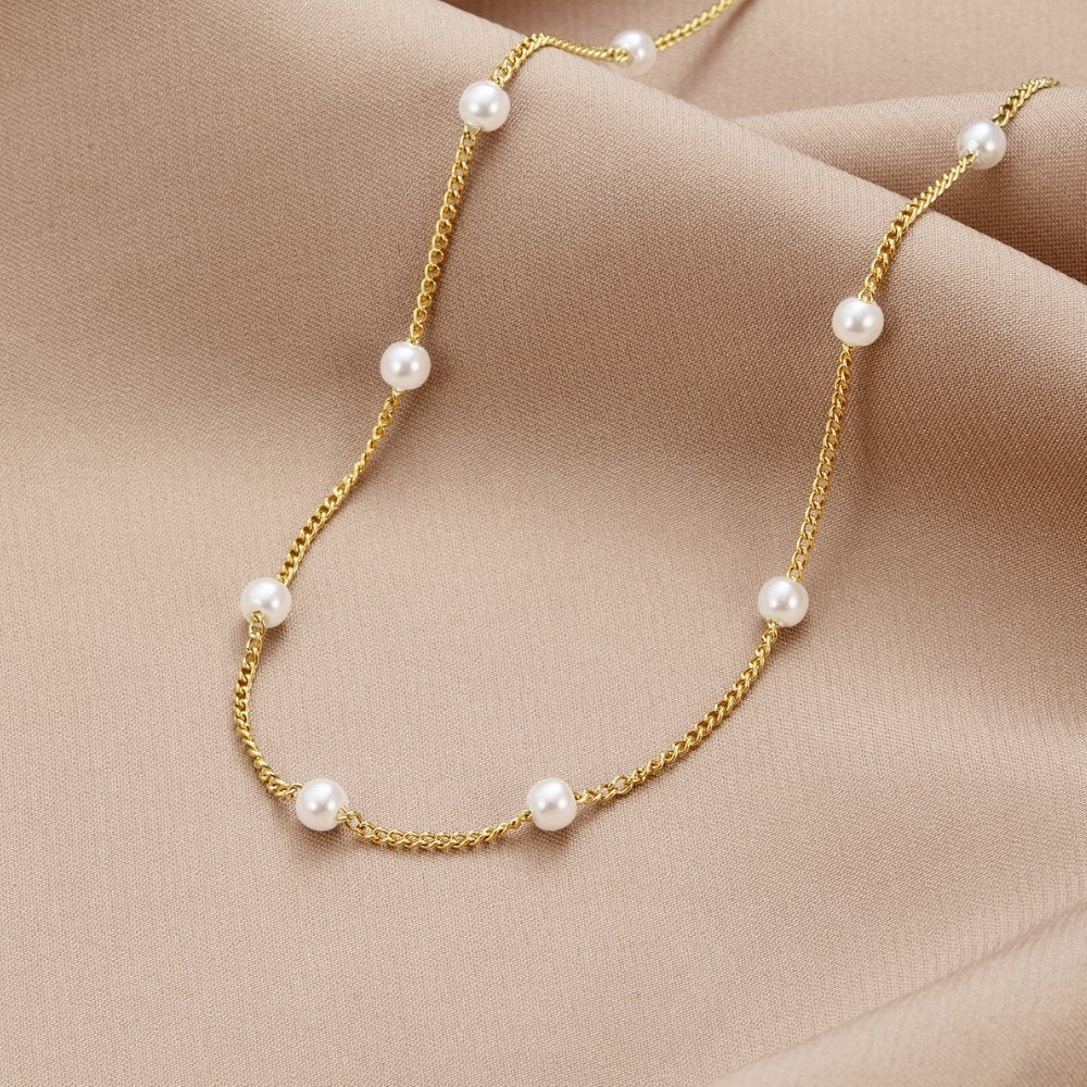 Nura Pearl Gold Necklace