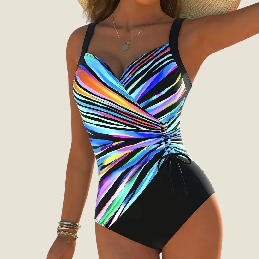 Lucille | Cross-Front Shaping One-Piece Swimsuit