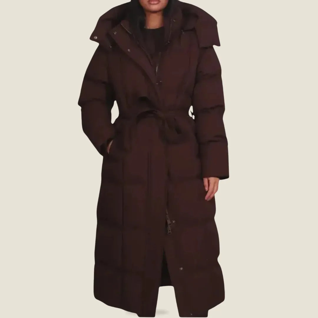Carmen - Long Belted Puffer Coat