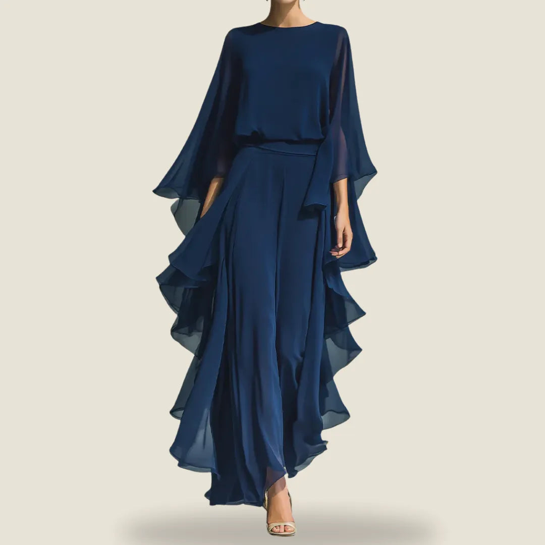 Aurelia | Elegant Flowing Evening Jumpsuit