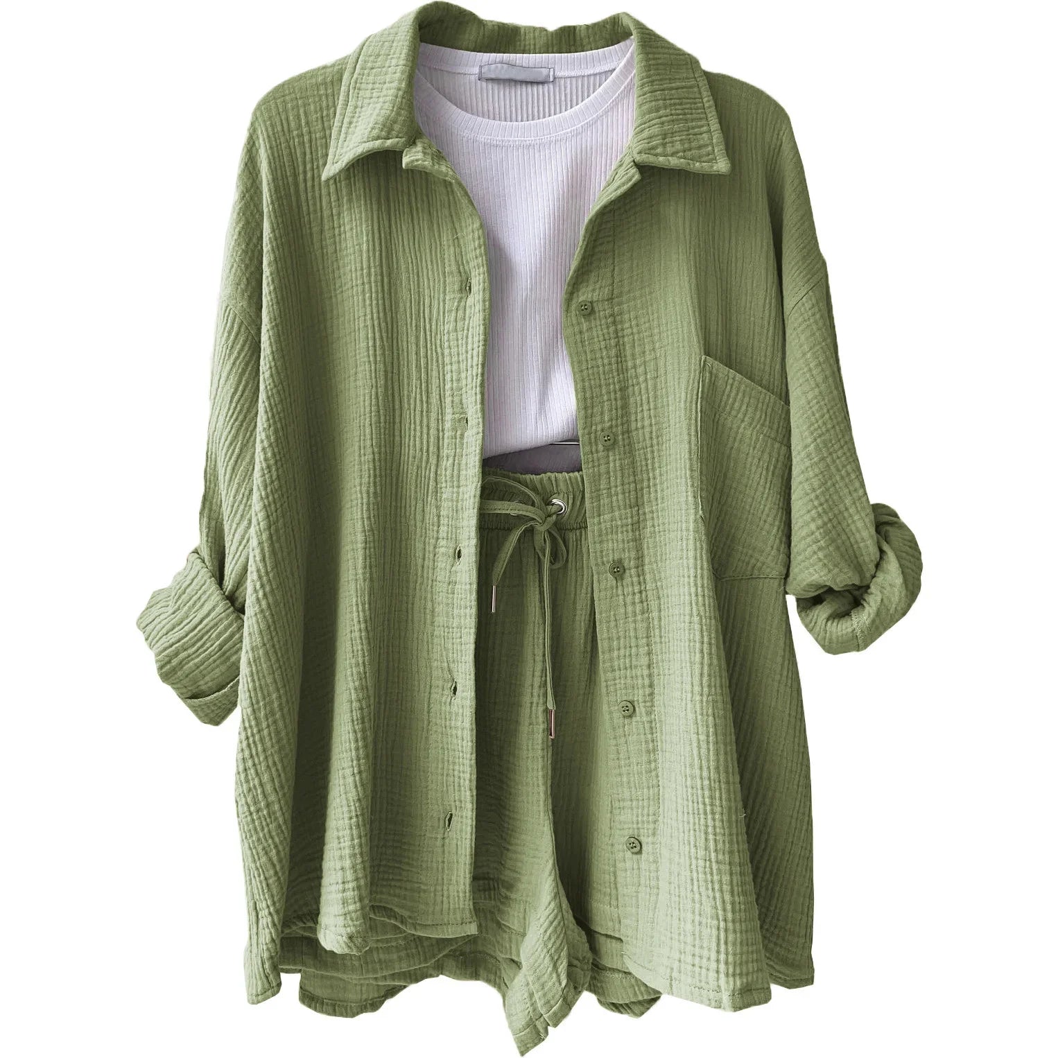 Meli | Relaxed 2-Piece Summer Set (Blouse & Shorts)