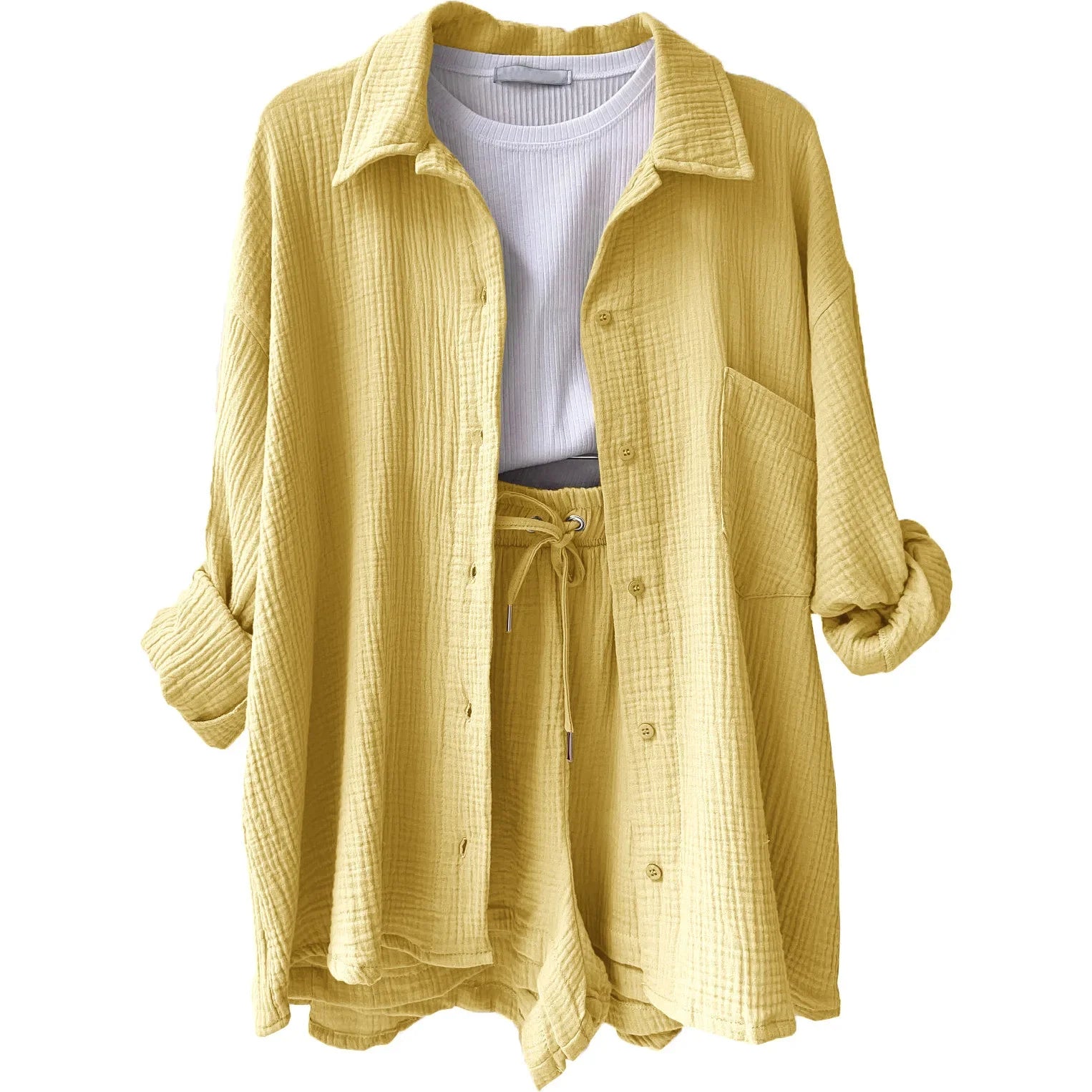 Meli | Relaxed 2-Piece Summer Set (Blouse & Shorts)