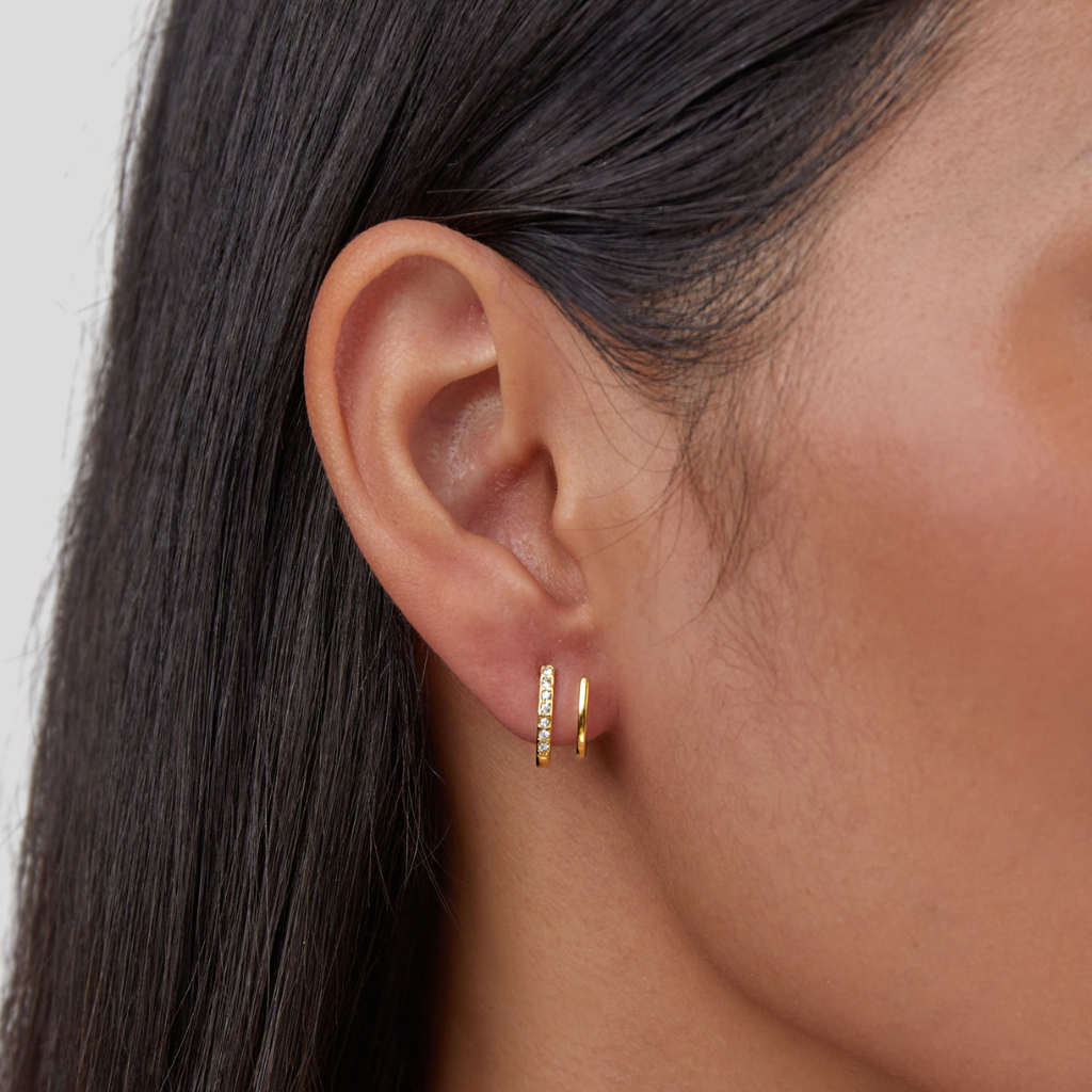 Gold & Crystal Claw Earrings