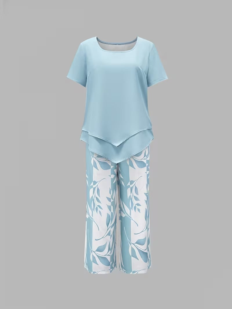Arvessa | Casual Leaf Print Co-Ord Set