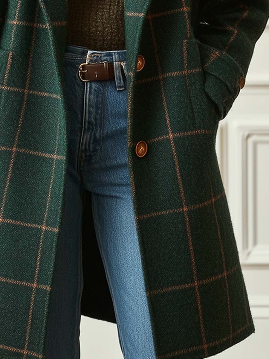 Luxury Retro Tweed Coat